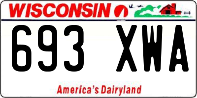 WI license plate 693XWA