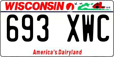 WI license plate 693XWC