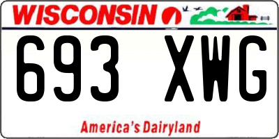 WI license plate 693XWG