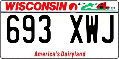 WI license plate 693XWJ