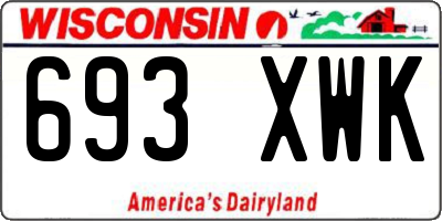 WI license plate 693XWK