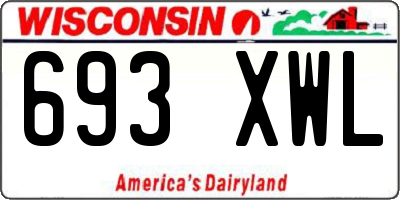 WI license plate 693XWL