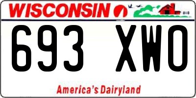 WI license plate 693XWO