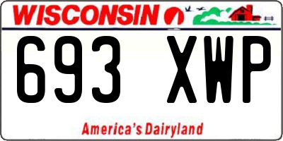 WI license plate 693XWP