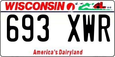 WI license plate 693XWR