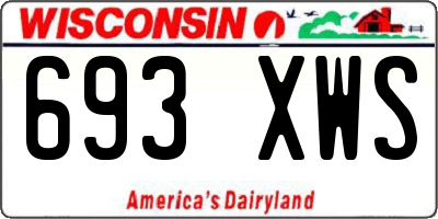WI license plate 693XWS