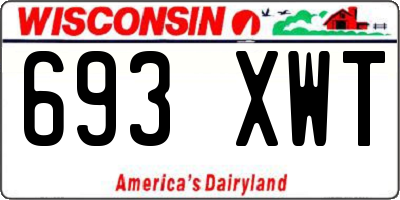 WI license plate 693XWT