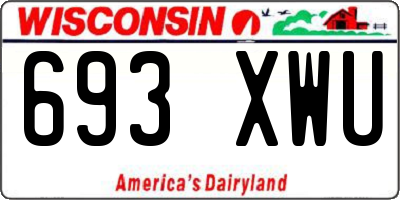 WI license plate 693XWU