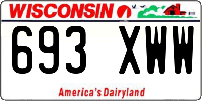 WI license plate 693XWW
