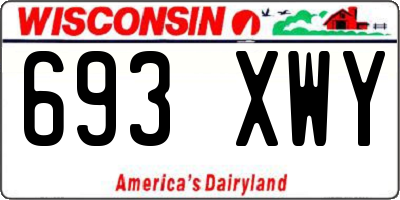 WI license plate 693XWY