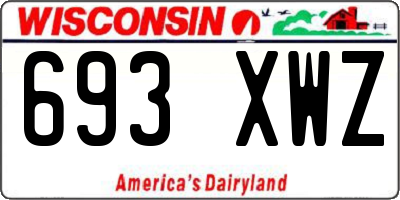 WI license plate 693XWZ