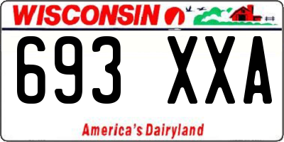 WI license plate 693XXA