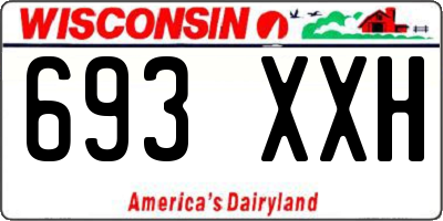 WI license plate 693XXH