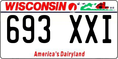 WI license plate 693XXI