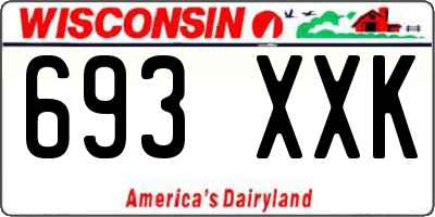 WI license plate 693XXK