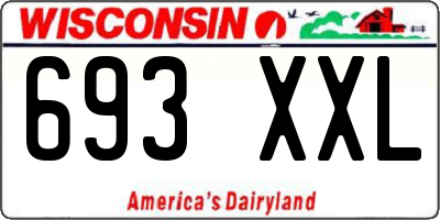 WI license plate 693XXL