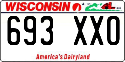 WI license plate 693XXO