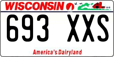 WI license plate 693XXS