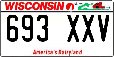 WI license plate 693XXV