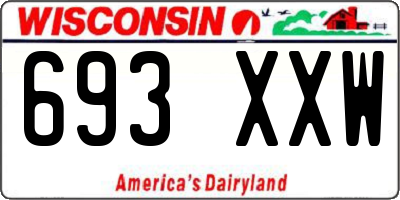 WI license plate 693XXW