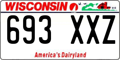 WI license plate 693XXZ