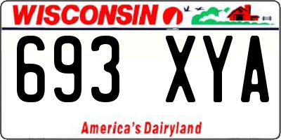 WI license plate 693XYA
