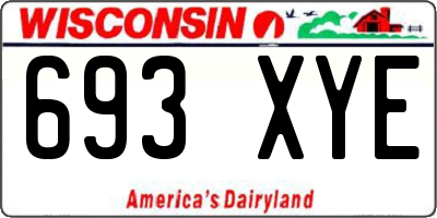 WI license plate 693XYE