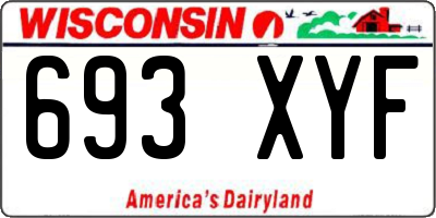 WI license plate 693XYF