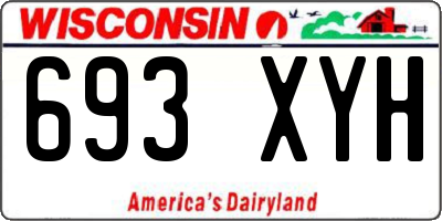 WI license plate 693XYH