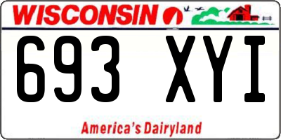 WI license plate 693XYI