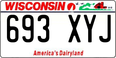 WI license plate 693XYJ