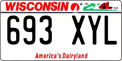 WI license plate 693XYL