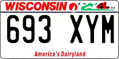 WI license plate 693XYM