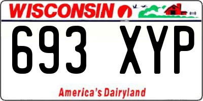 WI license plate 693XYP
