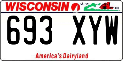 WI license plate 693XYW