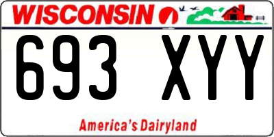 WI license plate 693XYY