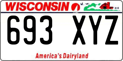 WI license plate 693XYZ