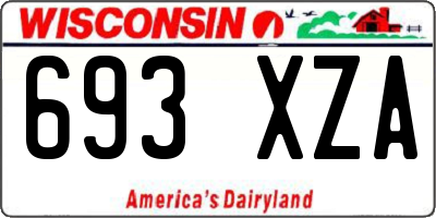 WI license plate 693XZA