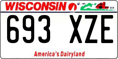 WI license plate 693XZE