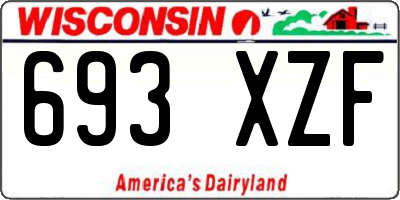 WI license plate 693XZF