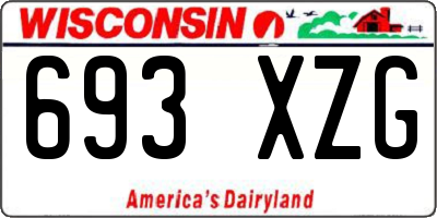 WI license plate 693XZG