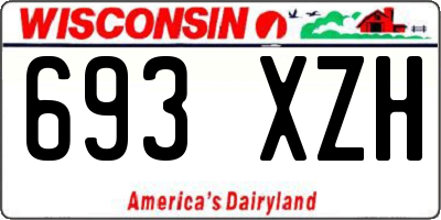 WI license plate 693XZH