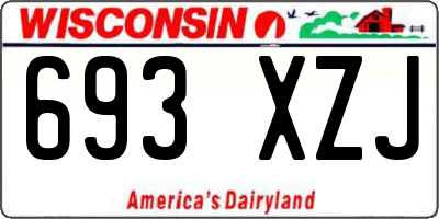 WI license plate 693XZJ