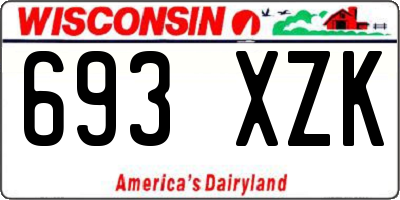 WI license plate 693XZK