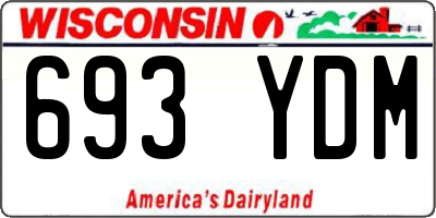 WI license plate 693YDM