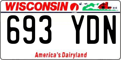WI license plate 693YDN