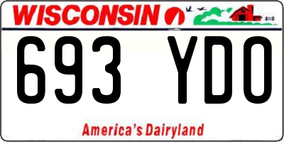 WI license plate 693YDO