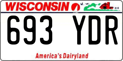 WI license plate 693YDR