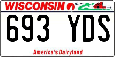 WI license plate 693YDS