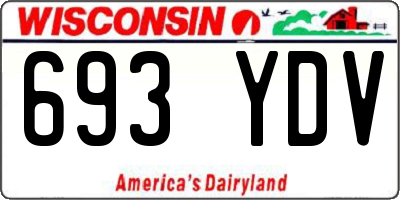 WI license plate 693YDV